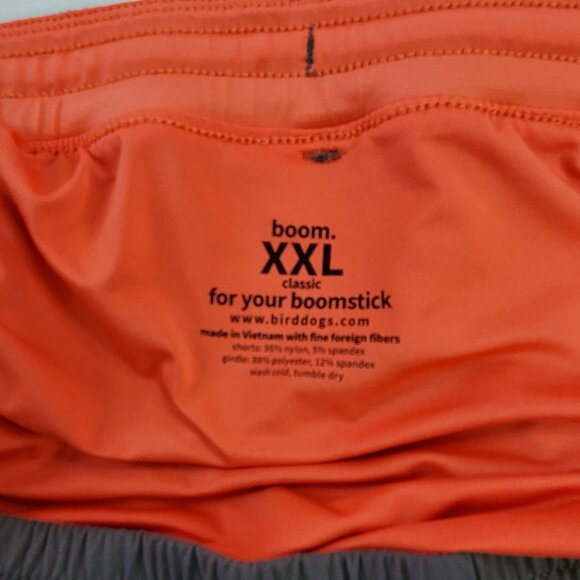 Boom Birddogs Mens XXL Gray Boomstick Athletic Lined Shorts Nylon & Spandex - Picture 2 of 8
